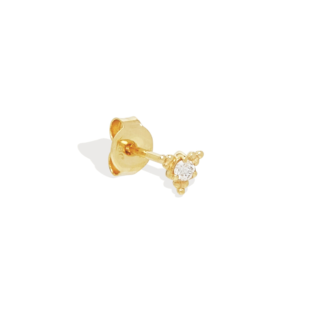 By Charlotte 14k Gold Awaken Diamond Single Stud Earring