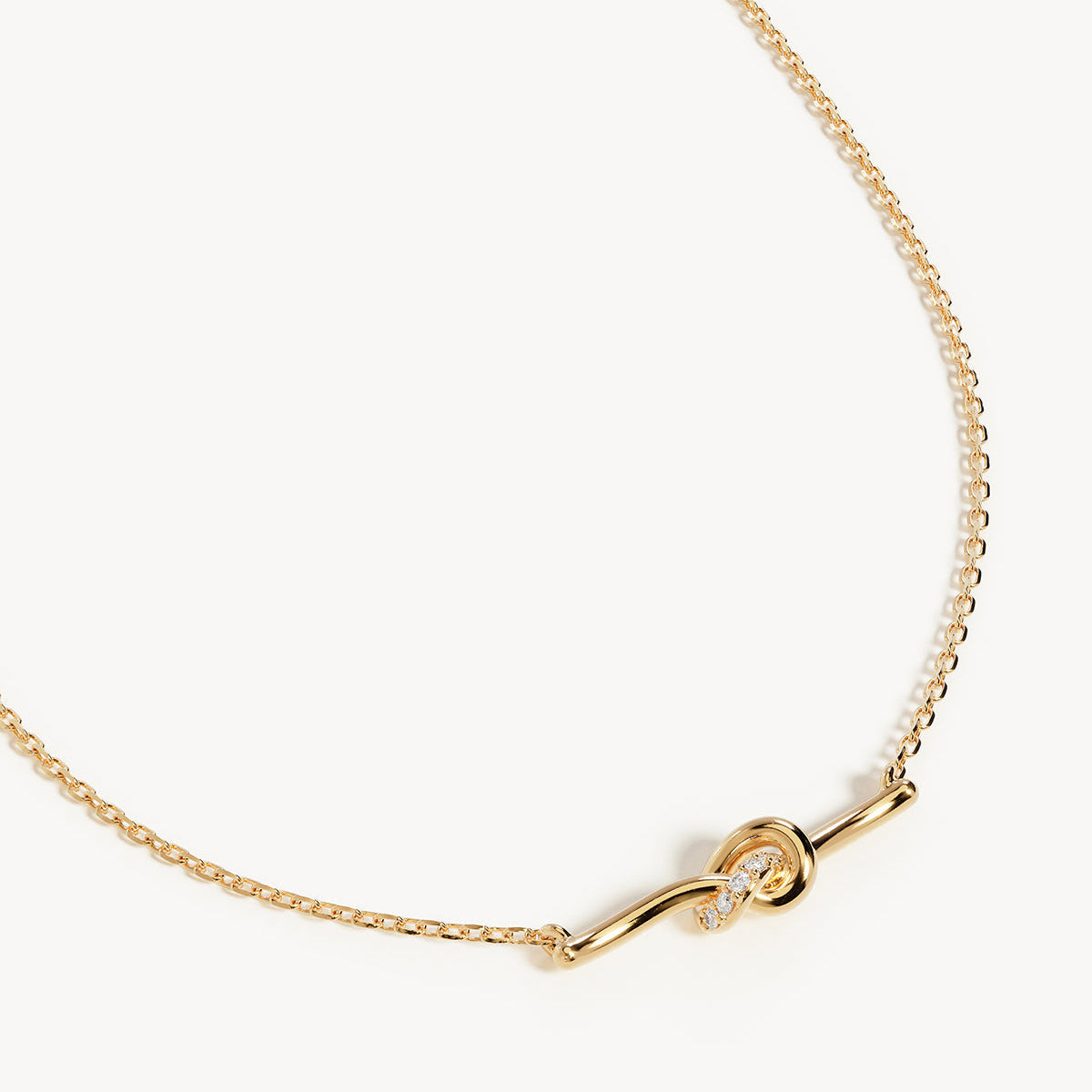 By Charlotte Love Knot Lab Grown Diamond Necklace, Gold