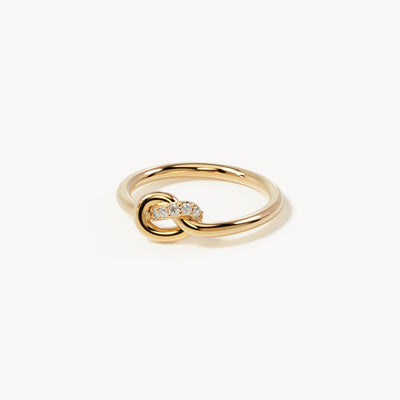 By Charlotte Love Knot Lab-Grown Diamond Ring, Gold