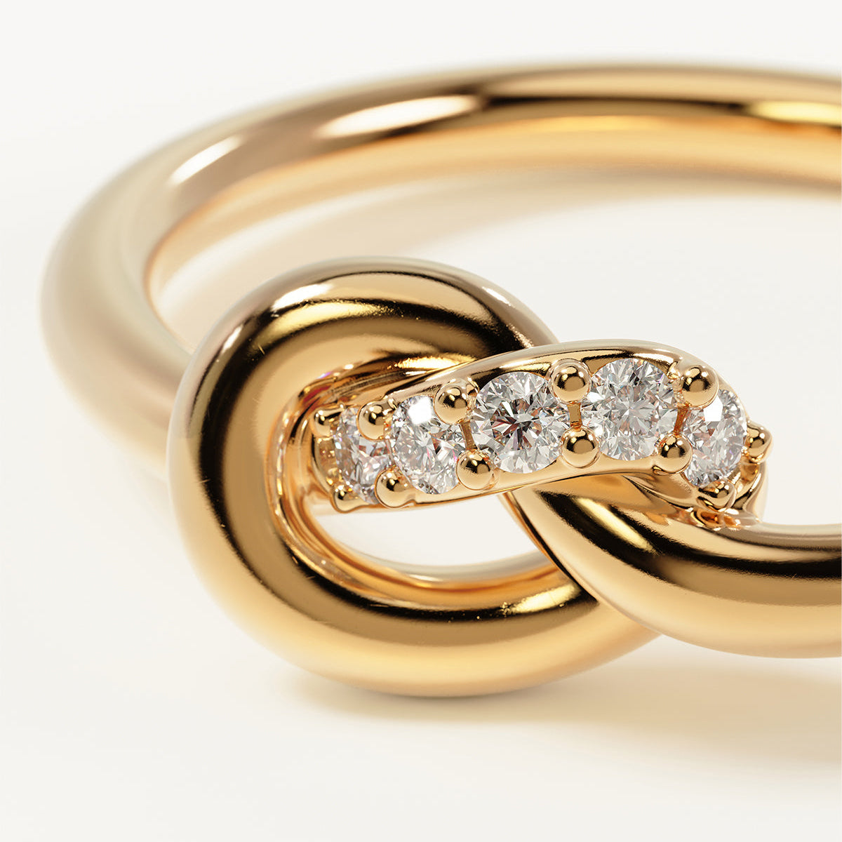 By Charlotte Love Knot Lab-Grown Diamond Ring, Gold