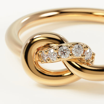 By Charlotte Love Knot Lab-Grown Diamond Ring, Gold