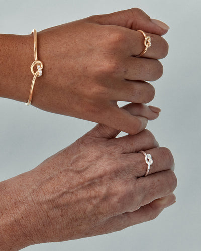 By Charlotte Love Knot Lab-Grown Diamond Ring, Gold