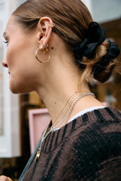 Rachel Jackson Large Evolve Hoop Earring, Gold