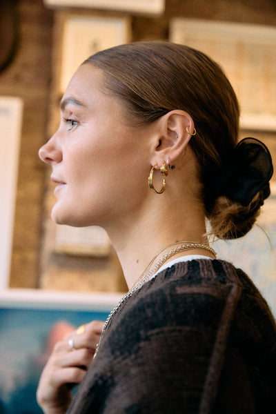 Rachel Jackson Large Evolve Hoop Earring, Gold