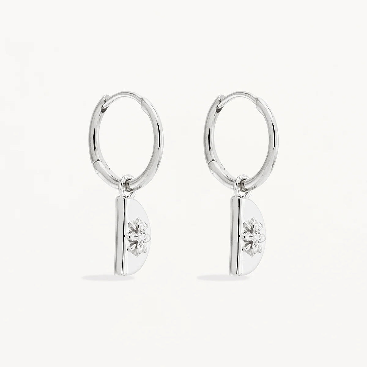 By Charlotte Lotus Hoops, Silver