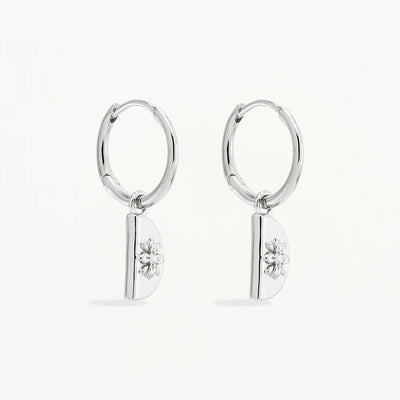 By Charlotte Lotus Hoops, Silver