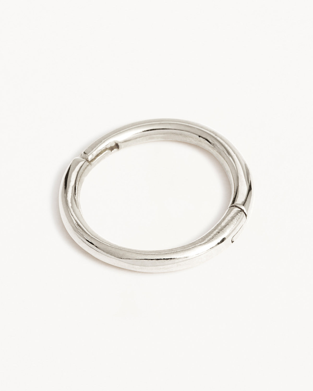 By Charlotte 14k White Gold Purity Sleeper Single Hoop Earring