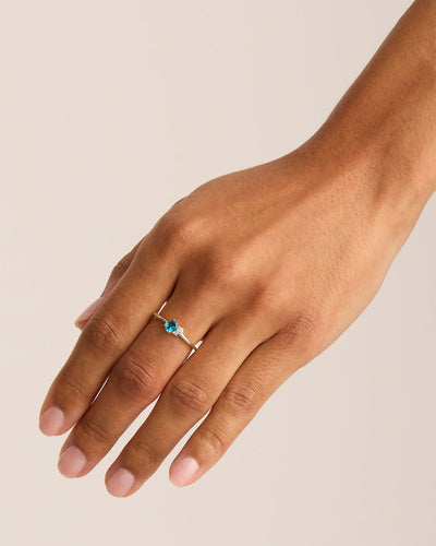 By Charlotte Kindred December Birthstone Ring, Gold or Silver