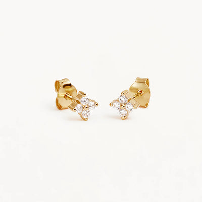 By Charlotte Crystal Bloom Stud Earrings, Gold