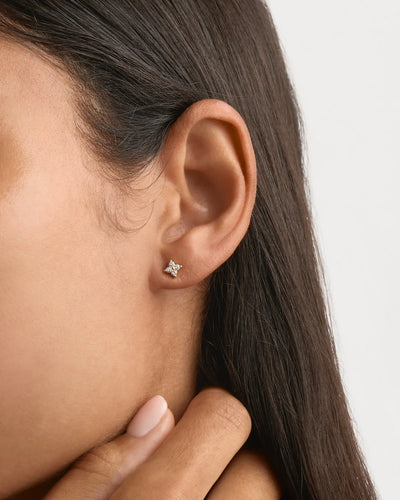 By Charlotte Crystal Bloom Stud Earrings, Gold