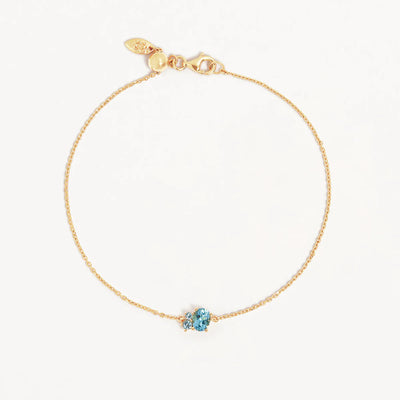 By Charlotte Kindred March Birthstone Bracelet, Gold or Silver