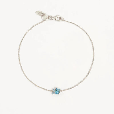 By Charlotte Kindred March Birthstone Bracelet, Gold or Silver
