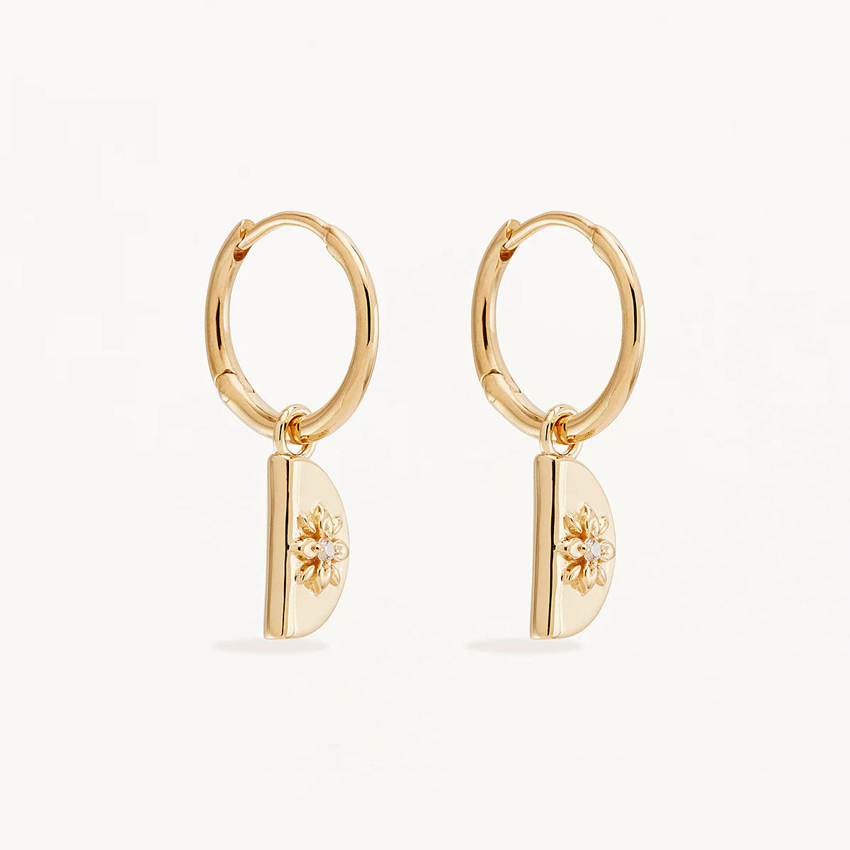 By Charlotte Lotus Hoops, Gold