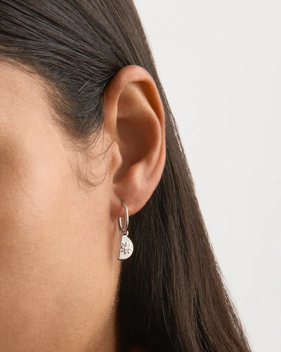 By Charlotte Lotus Hoops, Silver