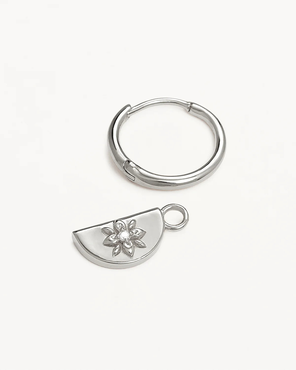 By Charlotte Lotus Hoops, Silver