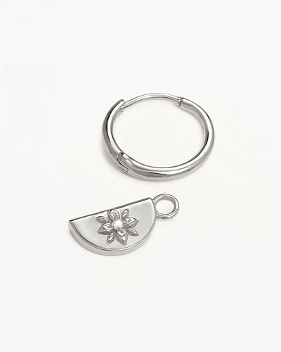 By Charlotte Lotus Hoops, Silver