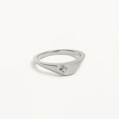 By Charlotte Lotus Ring, Silver