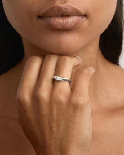By Charlotte Lotus Ring, Silver