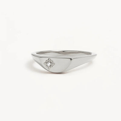 By Charlotte Lotus Ring, Silver