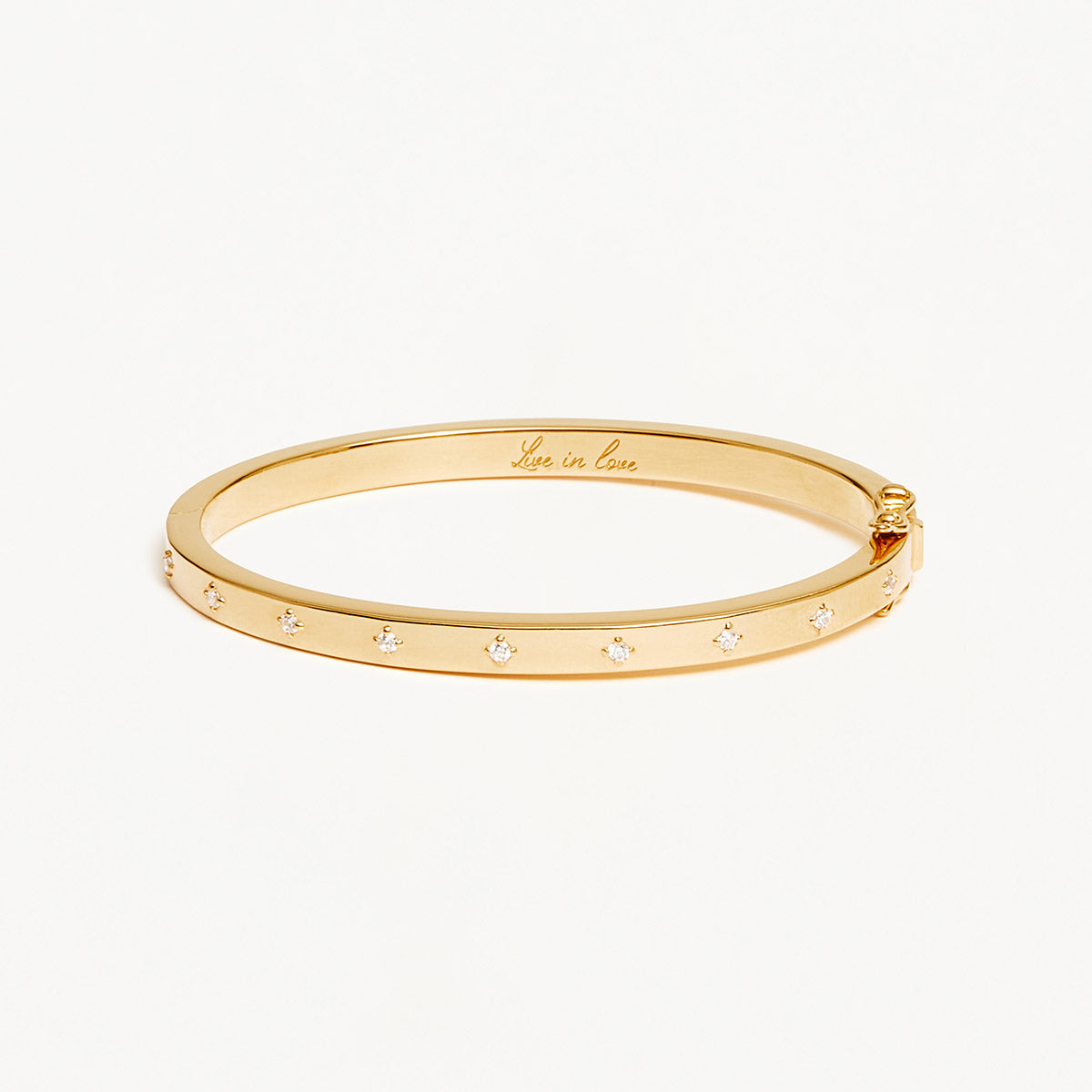 By Charlotte Live in Love Bangle, Gold