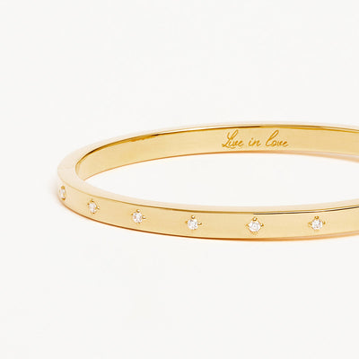 By Charlotte Live in Love Bangle, Gold