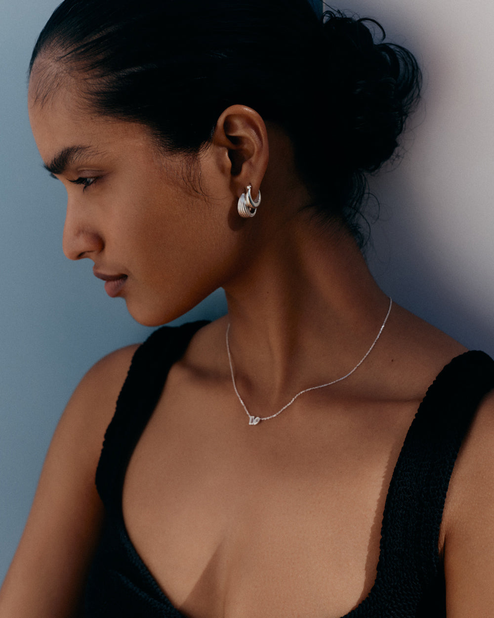 Kirstin Ash Glow Hoops Small, Silver