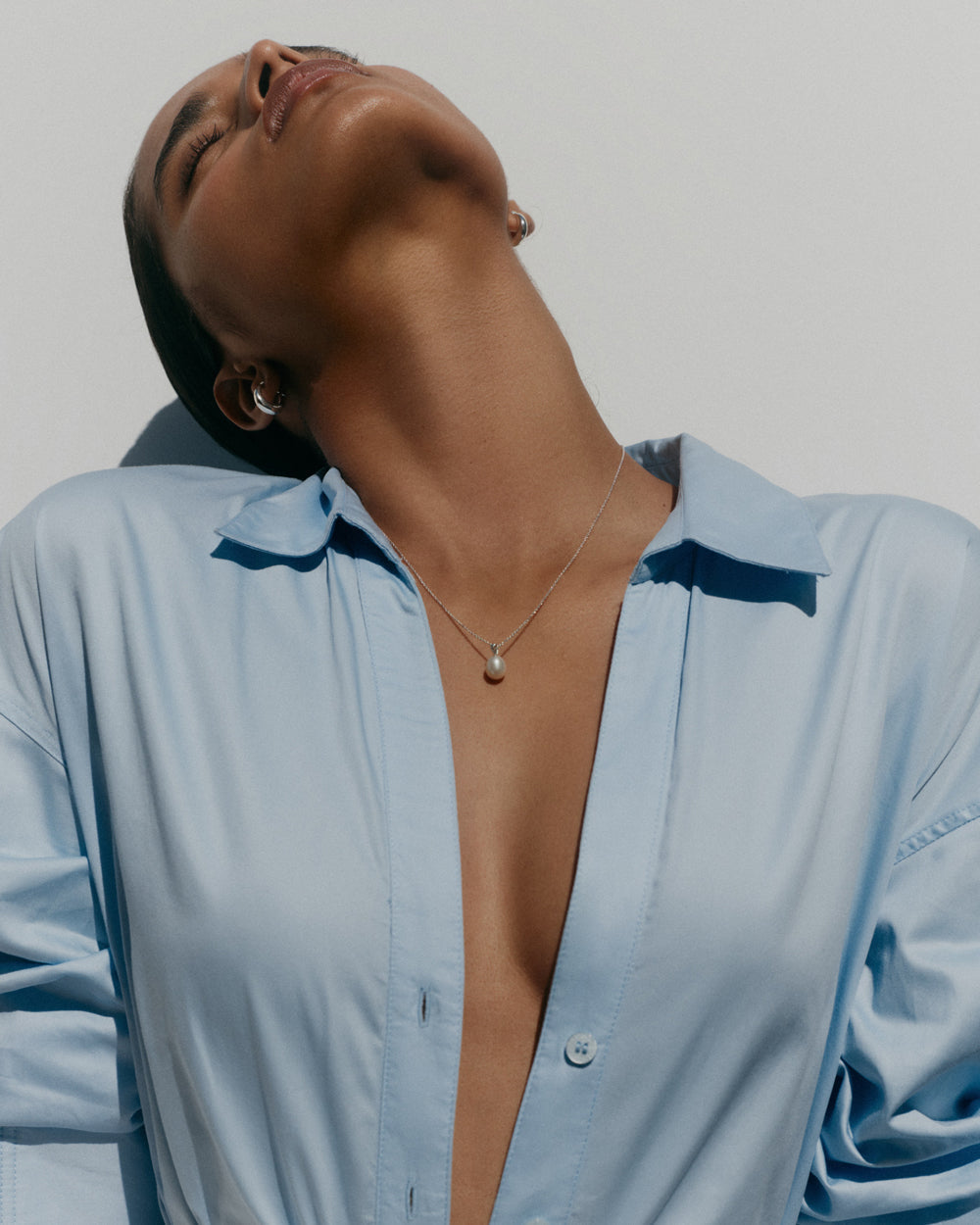 Kirstin Ash Maris Pearl Necklace, Silver