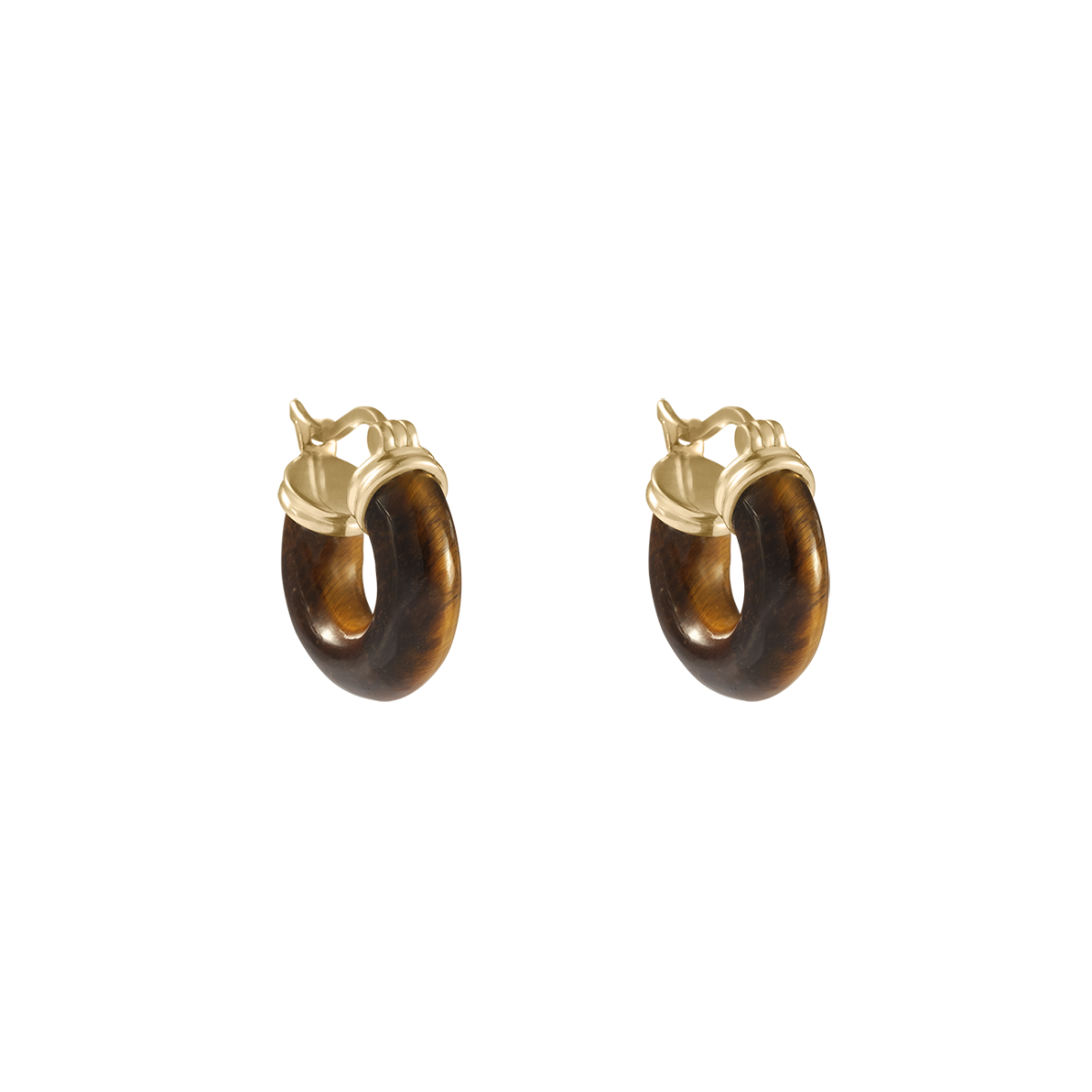 Kirstin Ash Tempo Tigers Eye Hoops, Gold