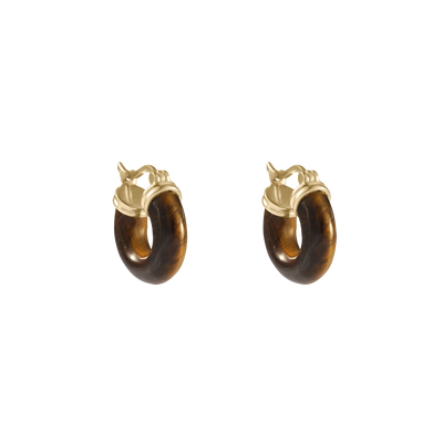 Kirstin Ash Tempo Tigers Eye Hoops, Gold