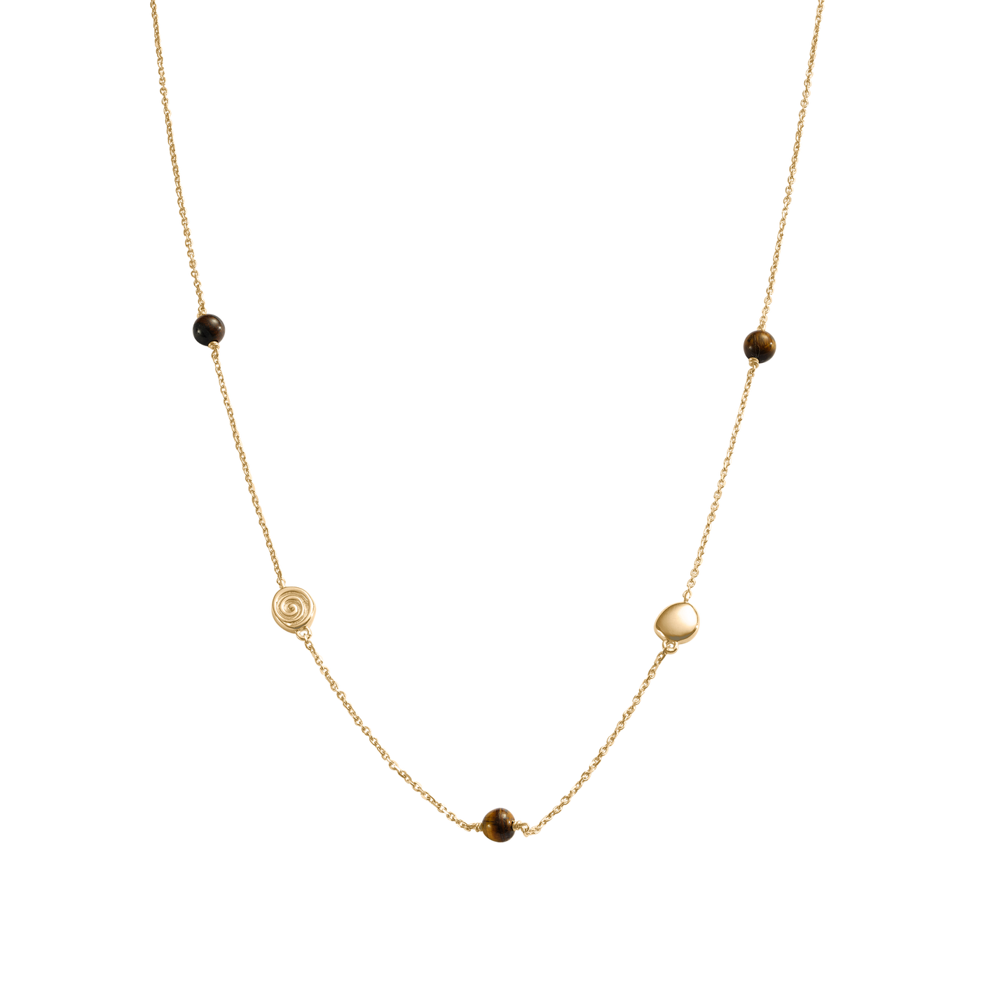 Kirstin Ash Tempo Tigers Eye Necklace, Gold