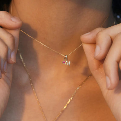 Linda Tahija 9k Gold Tiny Letter Charm