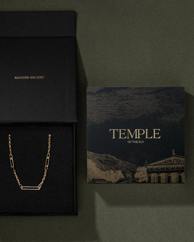 Temple of the Sun Solid Gold Sollus Sapphire Necklace