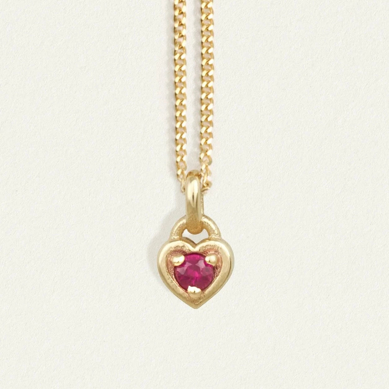 Temple of the Sun Solid Gold Eos Necklace, Ruby