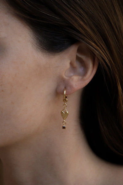 Temple of the Sun Eros Earrings, Gold