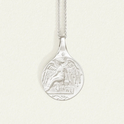 Temple of the Sun Guardian Angel Necklace, Silver