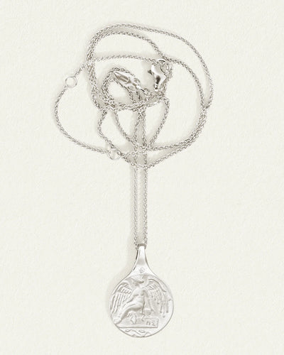 Temple of the Sun Guardian Angel Necklace, Silver
