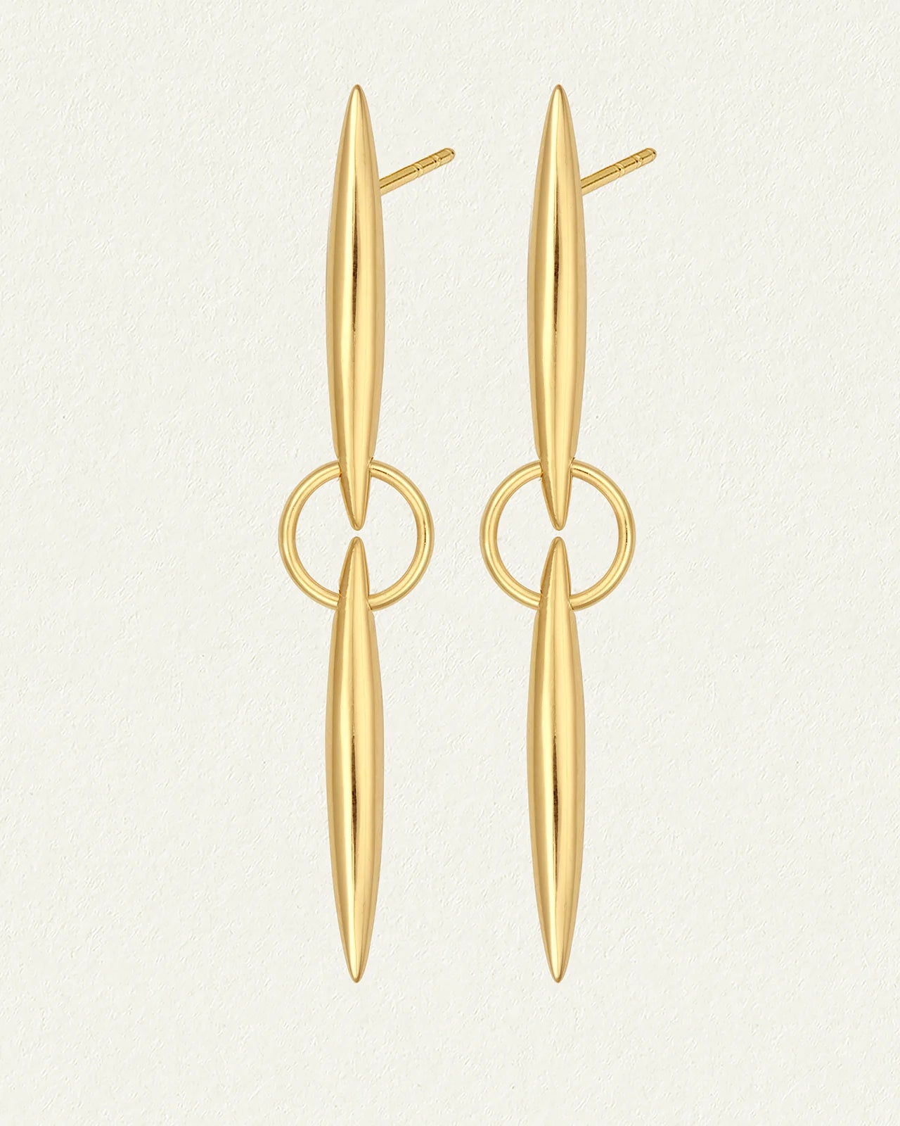 Temple of the Sun Quilla Earrings, Gold