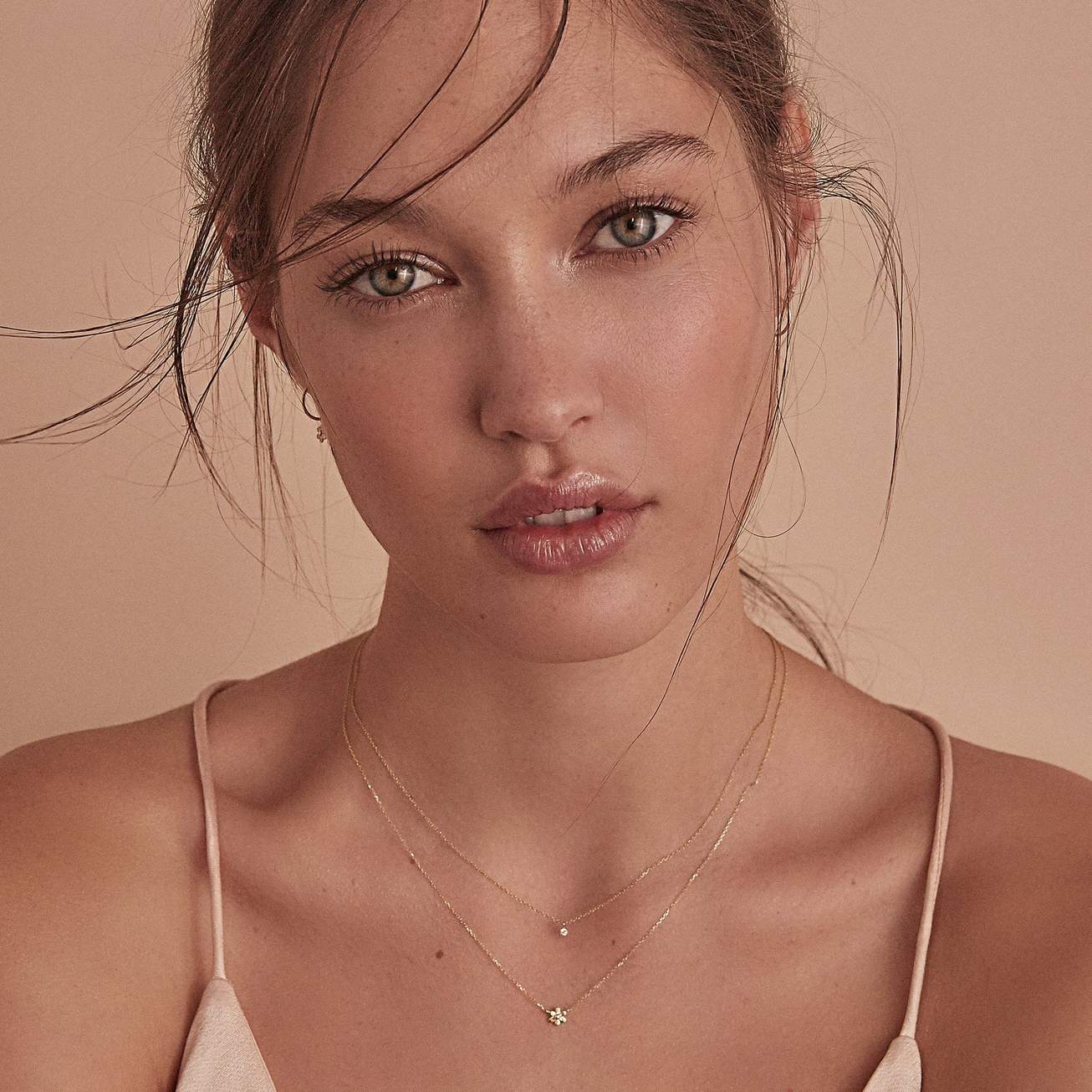 By Charlotte 14k Gold Sweet Droplet Diamond Necklace