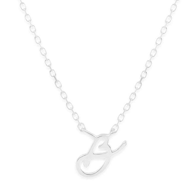 By Charlotte Love Letter Initial Necklace, Silver