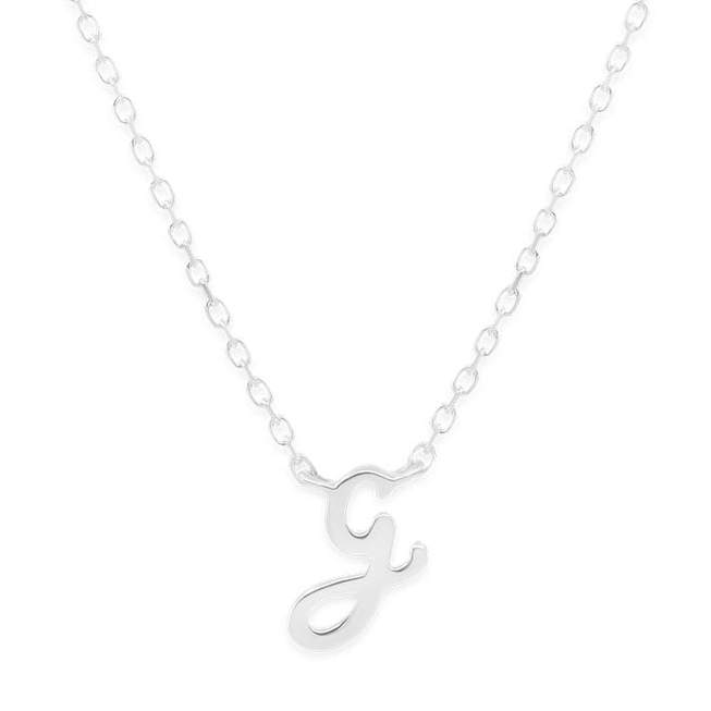 By Charlotte Love Letter Initial Necklace, Silver