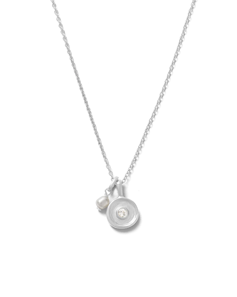 Kirstin Ash Solstice Pearl Necklace, Silver