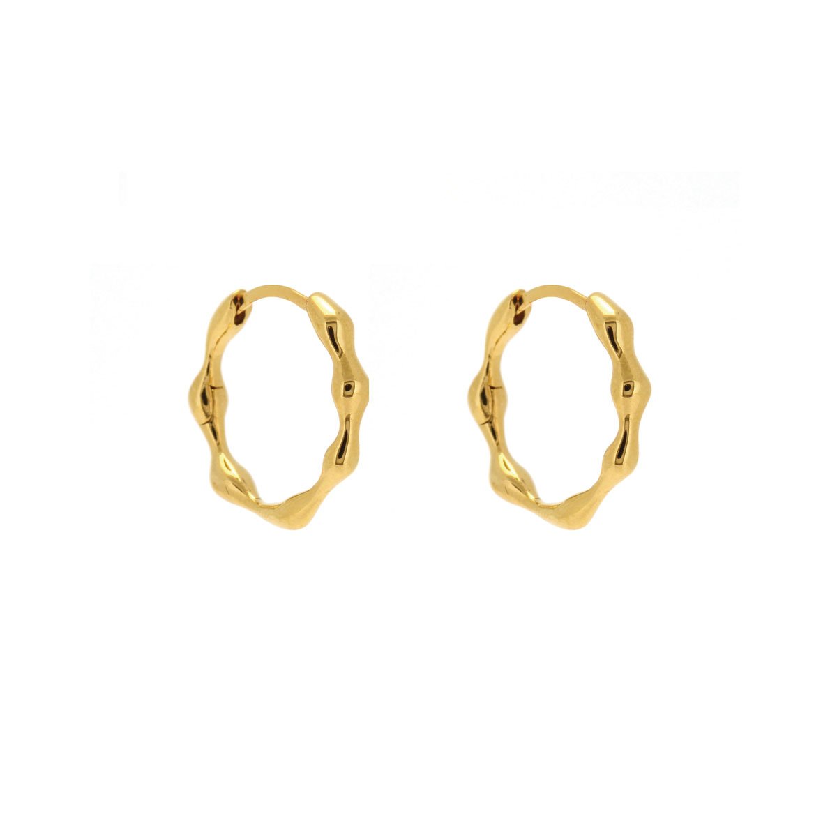 Linda Tahija Organica Hoop Earrings, Gold