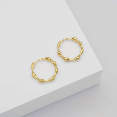 Linda Tahija Organica Hoop Earrings, Gold