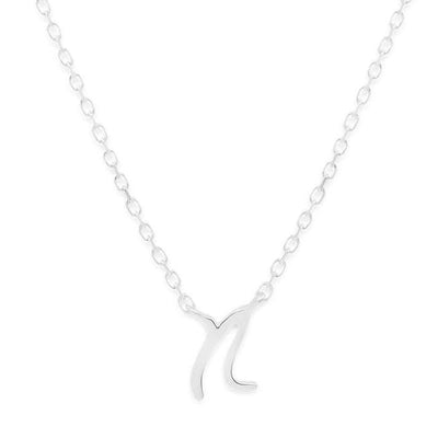 By Charlotte Love Letter Initial Necklace, Silver