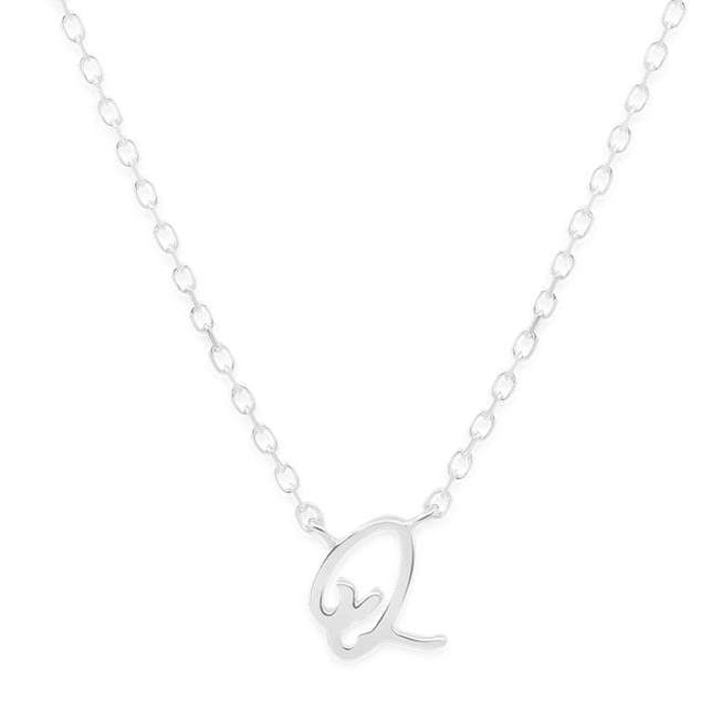 By Charlotte Love Letter Initial Necklace, Silver