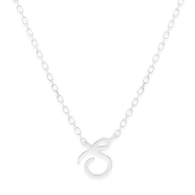 By Charlotte Love Letter Initial Necklace, Silver