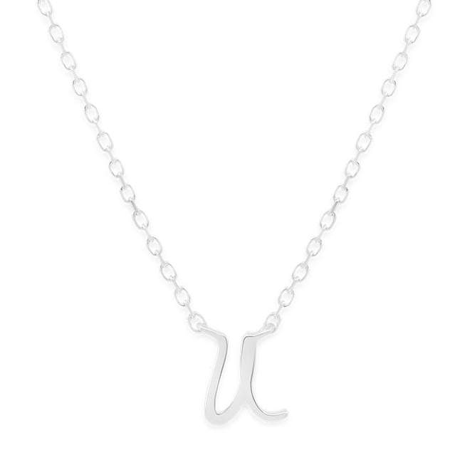 By Charlotte Love Letter Initial Necklace, Silver