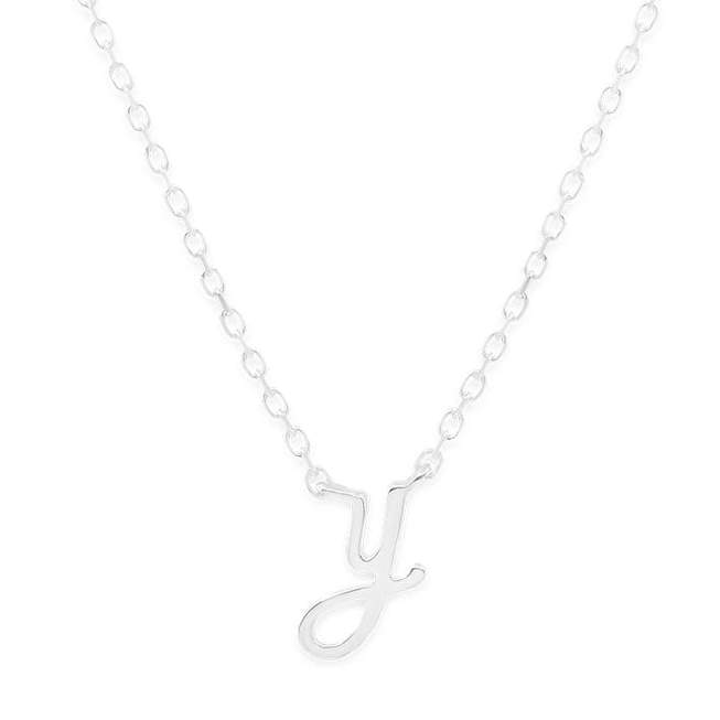 By Charlotte Love Letter Initial Necklace, Silver